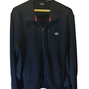 Chaps Men's Full Zip Fleece Jacket American Black Size XXL NWT